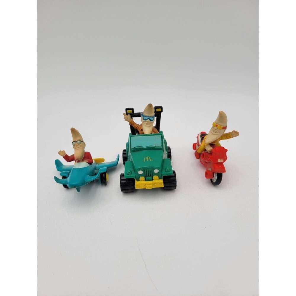 Vintage 1988 McDonald's Mac Tonight Moon‎ Man Vehicle Figures (Lot of 3)